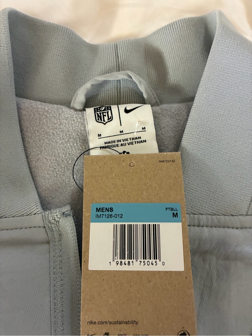Seattle Seahawks Men’s Nike Wolf Gray Rivalry Bomber Jacket Retails $145 - Picture 13 of 16